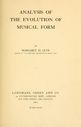 Analysis of the evolution of musical forms