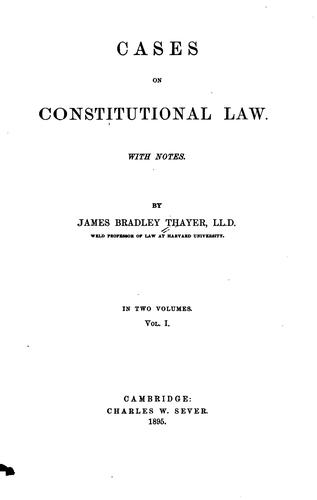 Cases on constitutional law