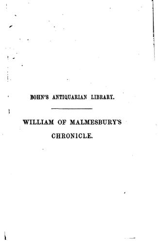 William of Malmesbury's Chronicle of the kings of England