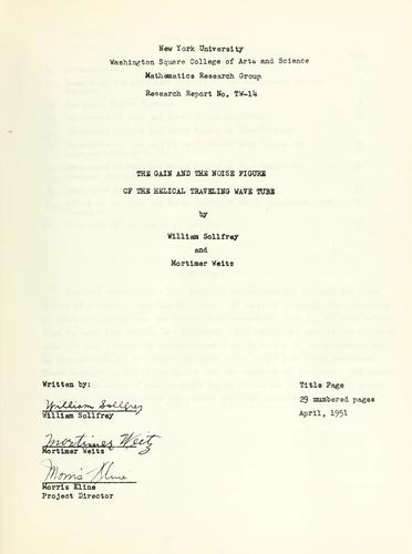 The gain and the noise figure of the helical traveling wave tube