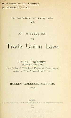 An introduction to trade union law