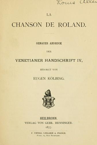 La chanson de Roland.