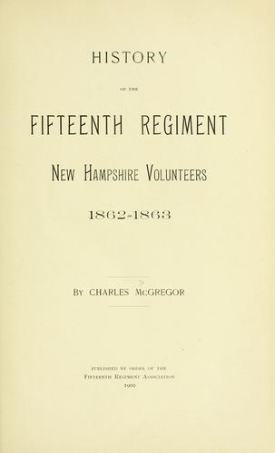 History of the Fifteenth Regiment, New Hampshire Volunteers