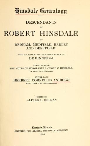 Hinsdale genealogy