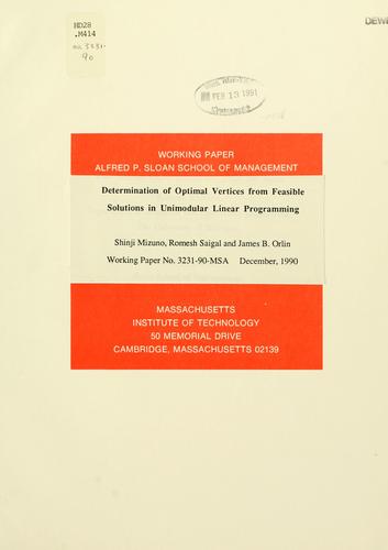 Determination of optimal vertices from feasible solutions in unimodular linear programming