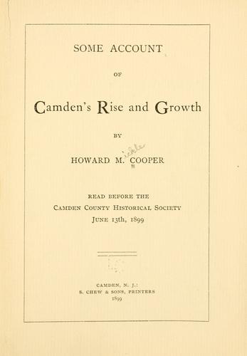 Some account of Camden's rise and growth