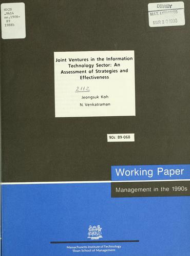 Joint ventures in the information technology sector