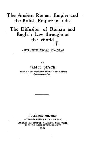 The ancient Roman empire and the British Empire in India