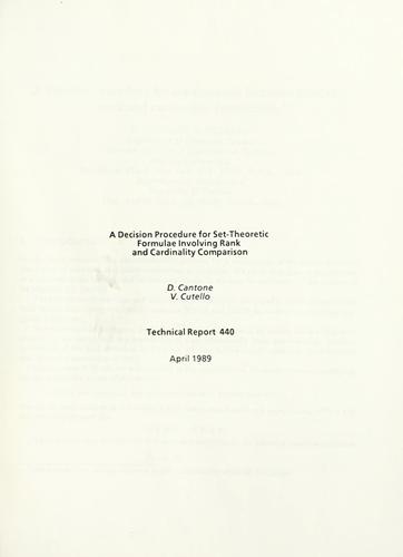 A decision procedure for set-theoretic formulae involving rank and cardinality comparison.