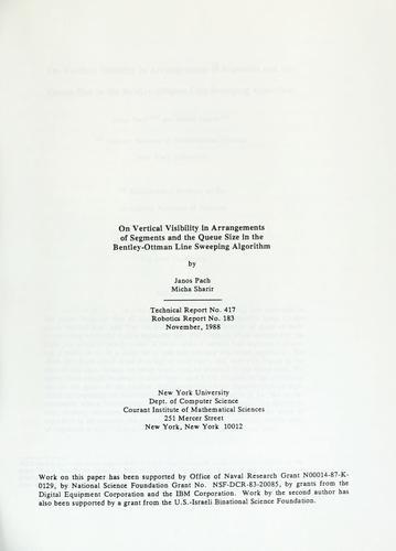 On vertical visibility in arrangements of segments and the queue size in the Bentley-Ottman line sweeping algorithm