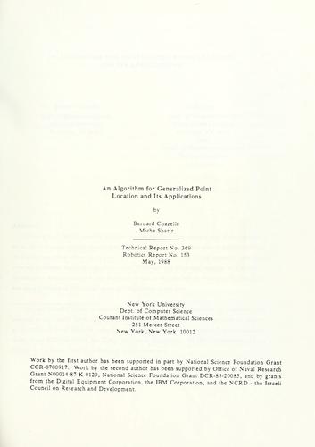 An algorithm for generalized point location and its applications