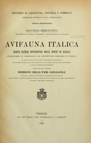 (Secondo) resoconto dei risultati della inchiesta ornithologica in Italia.