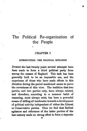 The political re-organisation of the people