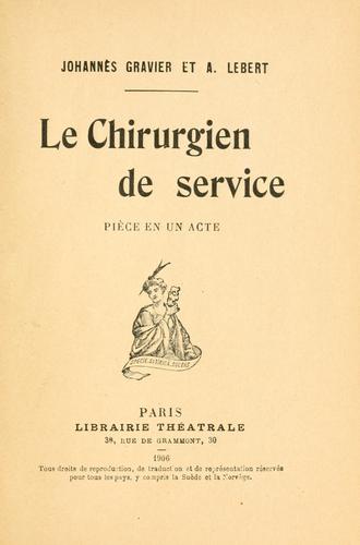 Le chirurgien de service
