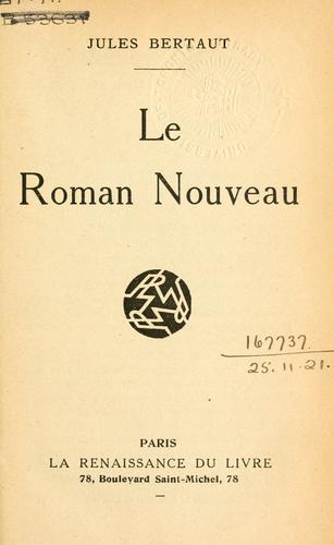 Le roman nouveau.