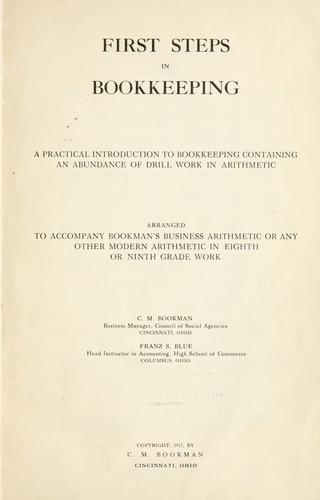 First steps in bookkeeping