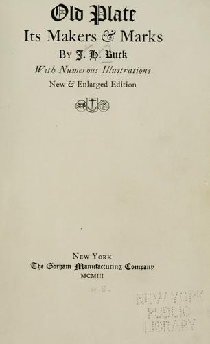 Old plate, its makers & marks