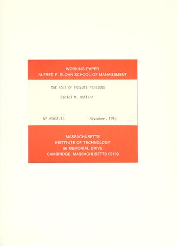 The role of private pensions