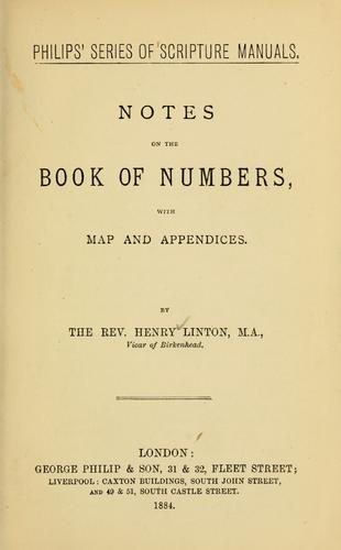 Notes on the book of Numbers