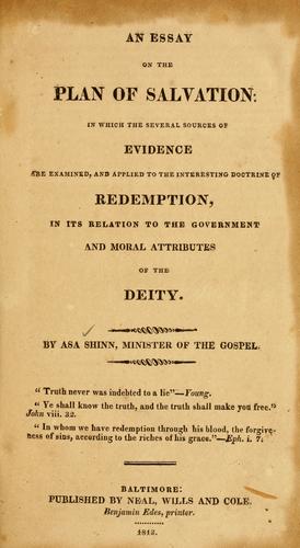 An Essay on the plan of salvation