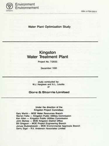 Kingston Water Treatment Plant