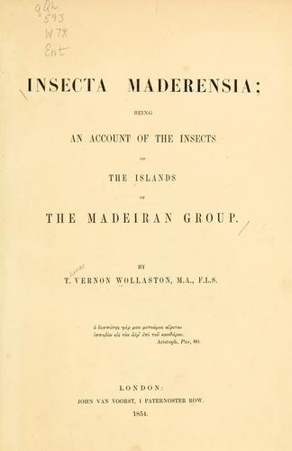 Insecta maderensia