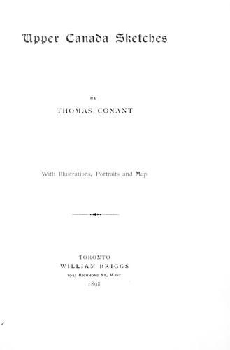 Upper Canada sketches