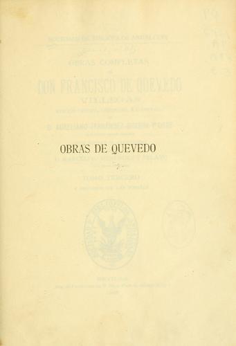 Obras completas de Don Francisco de Quevedo Villegas :