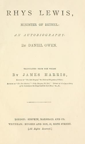 Rhys Lewis, minister of Bethel