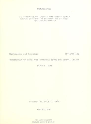 Computation of shock-free transonic flows for airfoil design.