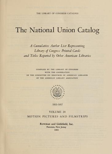 Library of Congress catalog: Motion pictures and filmstrips