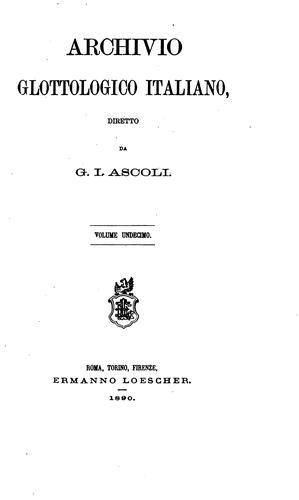 Archivio glottologico italiano