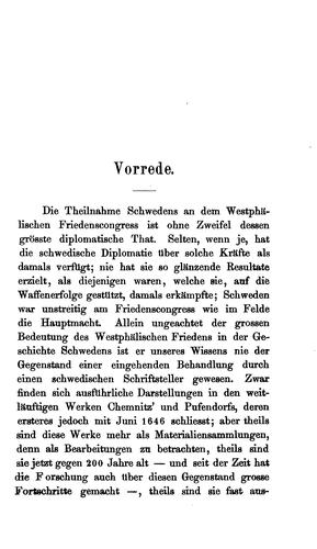 Die Politik Schwedens im westphälischen Friedenscongress und die Gründung der schwedischen ...