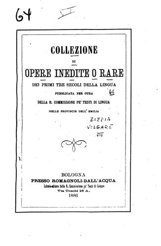 Collezione di opere inedite o rare