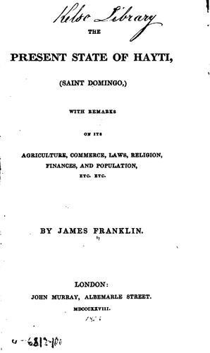 the present state of hayti