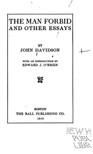 The Man Forbid and Other Essays