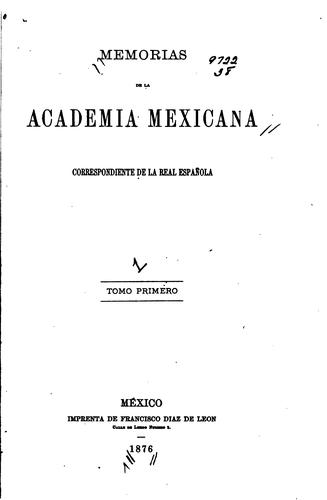 Memorias de la Academia Mexicana