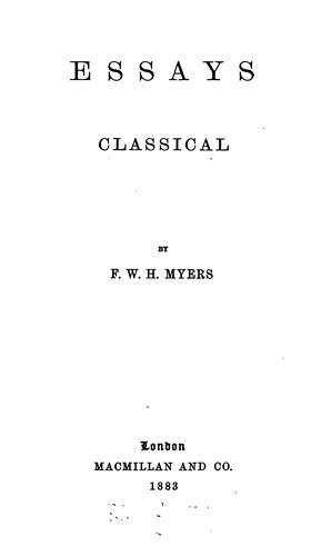 Essays classical
