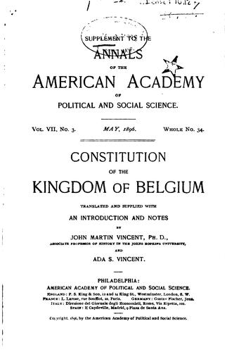 Handbook of the American Academy of Political and Social Science