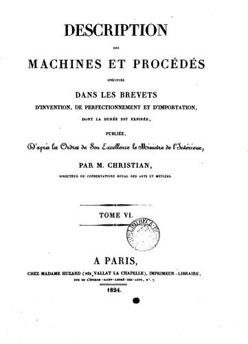 description des machines et procedes