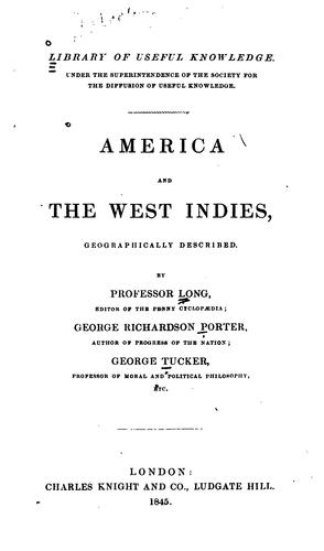 America and the West Indies: Geographically Described