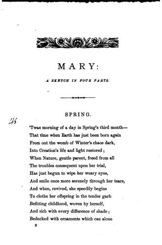 Mary: And Other Poems