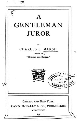 A Gentleman Juror