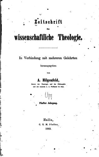 Zeitschrift für wissenschaftliche Theologie