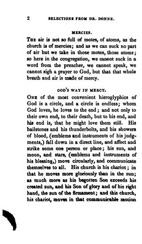 Selections from the works of John Donne