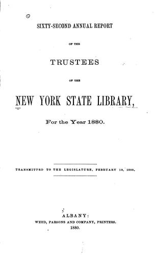 Annual Report of the Trustees of the State Library