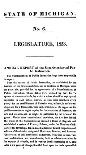 Report of the Superintendent of Public Instruction: Submitting Outline Plan of Public ...