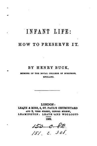 Infant life: how to preserve it