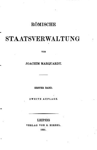 Handbuch der römischen Alterthümer