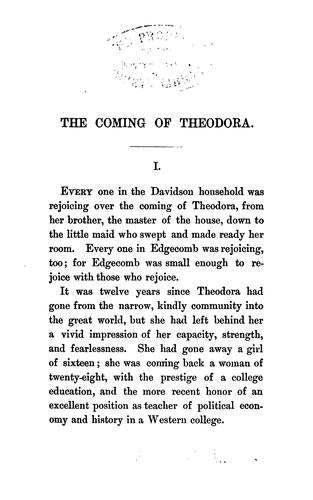 The Coming of Theodora: A Novel